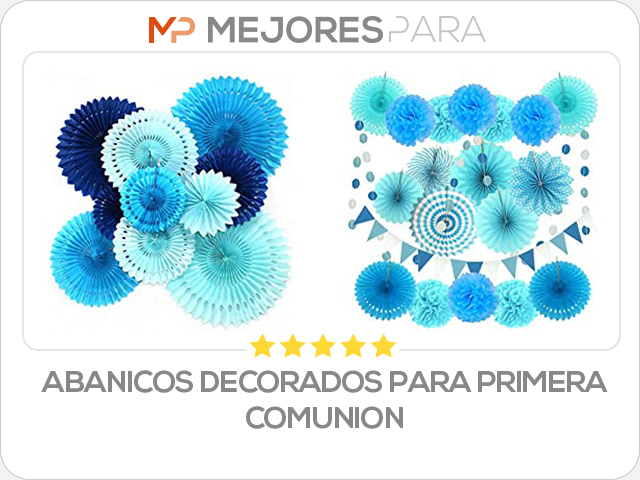 abanicos decorados para primera comunion