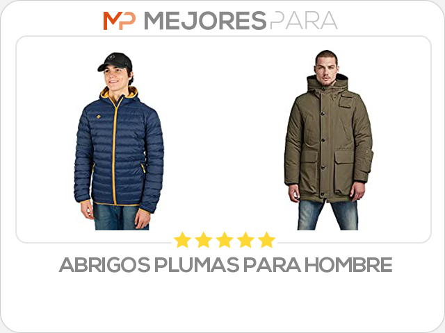 abrigos plumas para hombre