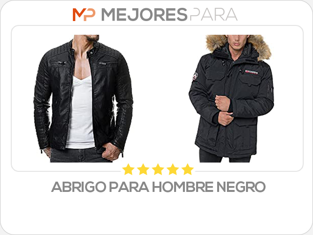 abrigo para hombre negro