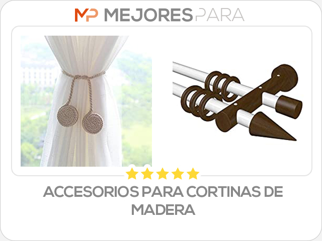 accesorios para cortinas de madera