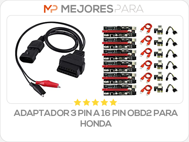 adaptador 3 pin a 16 pin obd2 para honda