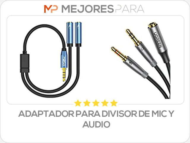 adaptador para divisor de mic y audio