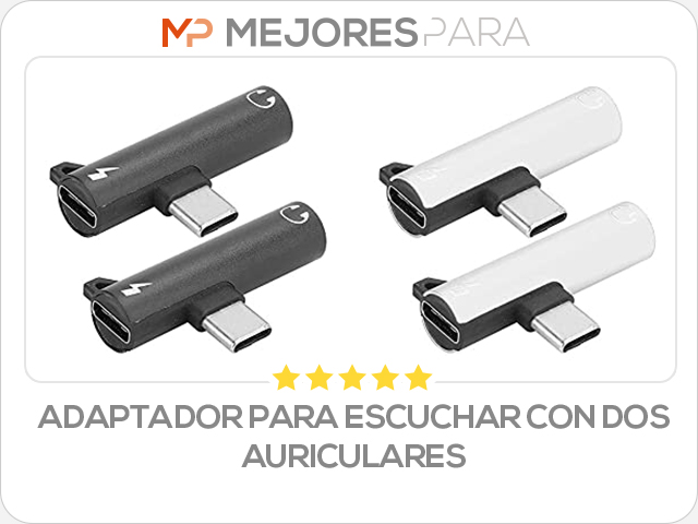 adaptador para escuchar con dos auriculares