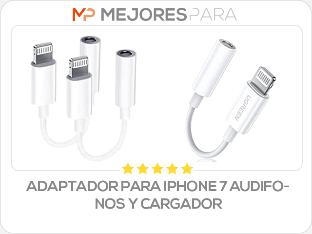 adaptador para iphone 7 audifonos y cargador