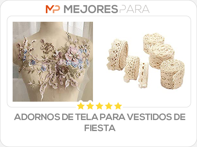 adornos de tela para vestidos de fiesta