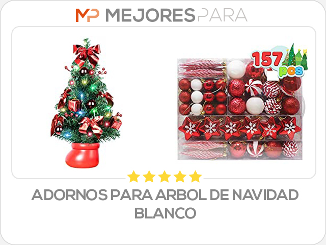 adornos para arbol de navidad blanco