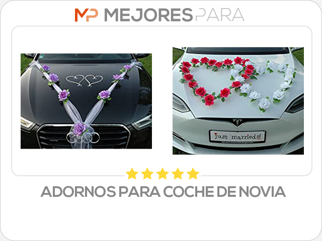 adornos para coche de novia