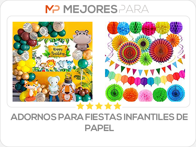 adornos para fiestas infantiles de papel