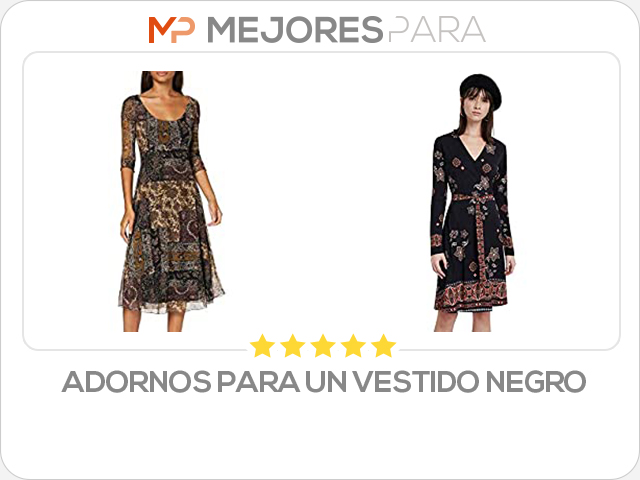 adornos para un vestido negro