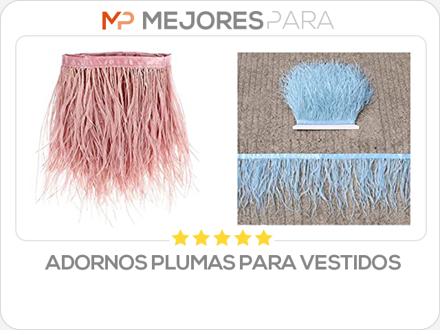 adornos plumas para vestidos