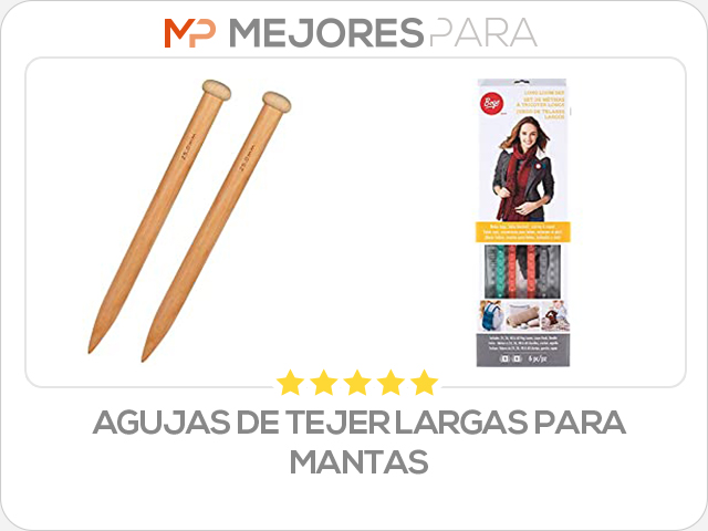 agujas de tejer largas para mantas