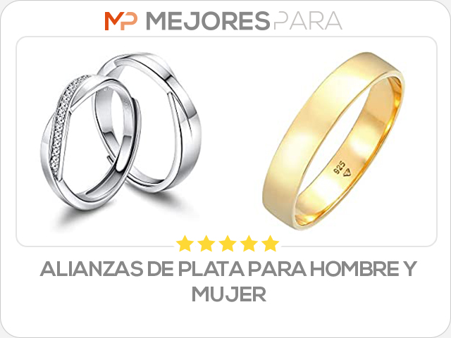 alianzas de plata para hombre y mujer