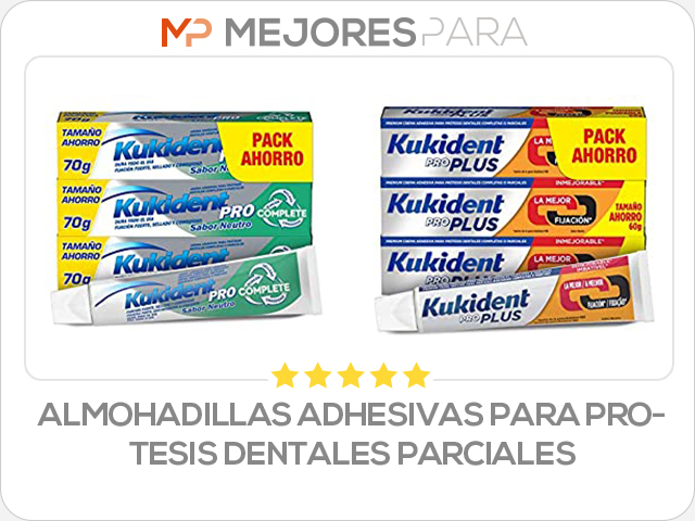 almohadillas adhesivas para protesis dentales parciales