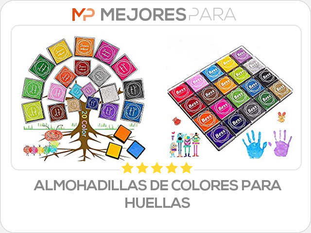 almohadillas de colores para huellas