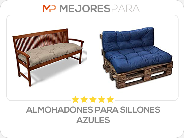 almohadones para sillones azules