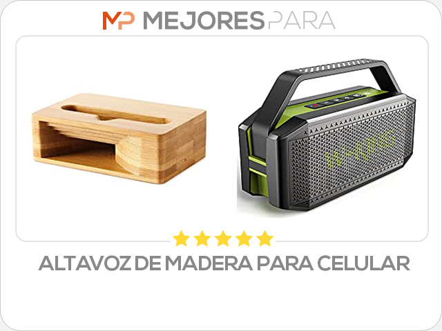 altavoz de madera para celular