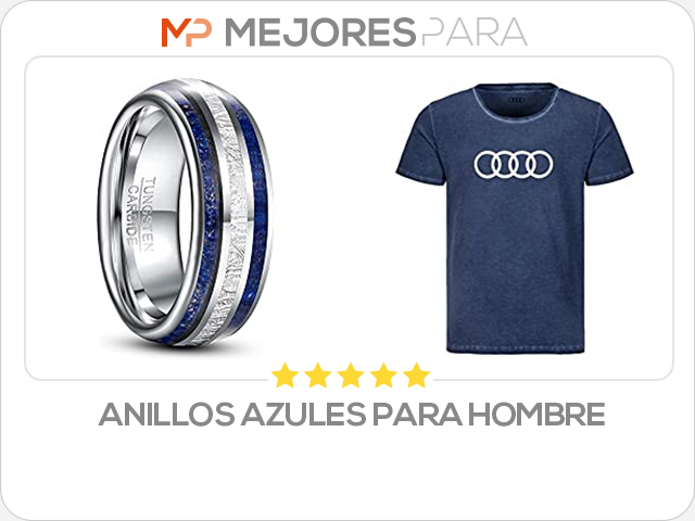 anillos azules para hombre