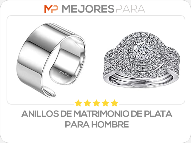 anillos de matrimonio de plata para hombre