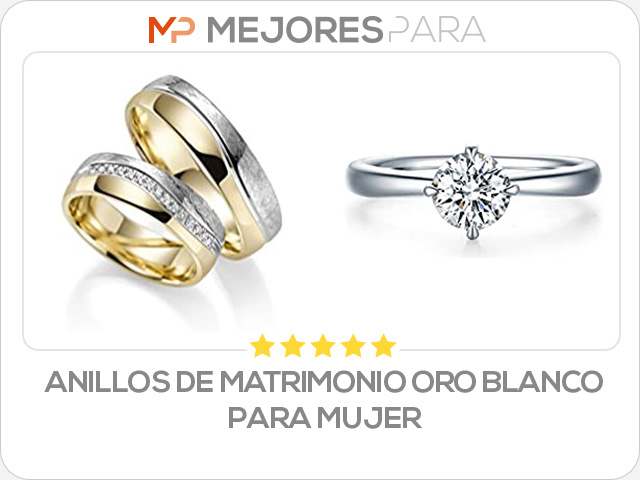 anillos de matrimonio oro blanco para mujer