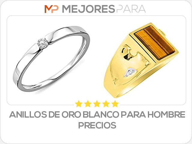 anillos de oro blanco para hombre precios