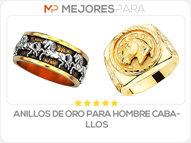 anillos de oro para hombre caballos