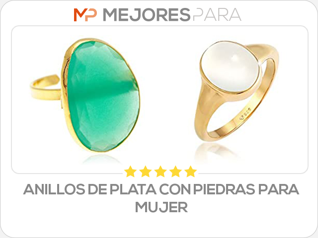 anillos de plata con piedras para mujer