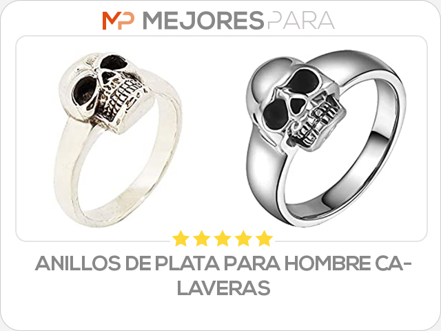 anillos de plata para hombre calaveras