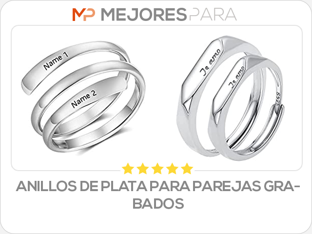 anillos de plata para parejas grabados