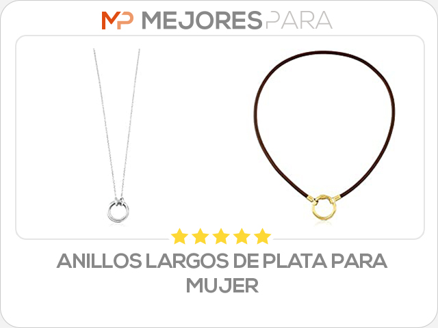 anillos largos de plata para mujer