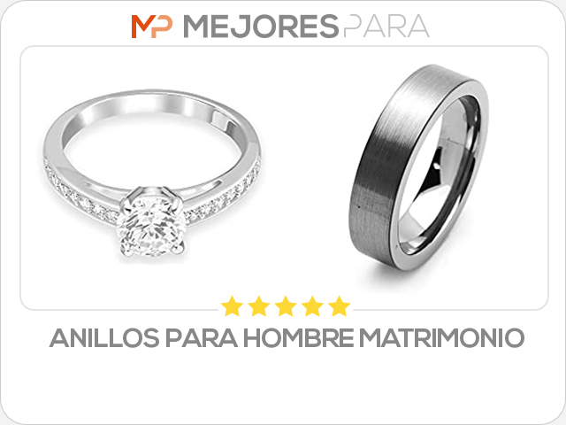 anillos para hombre matrimonio