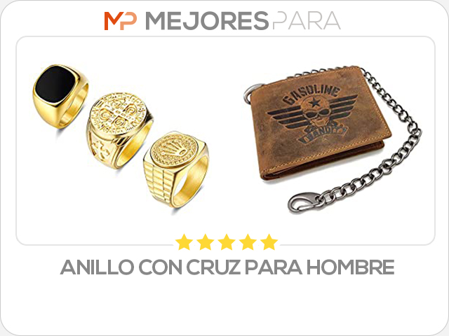 anillo con cruz para hombre