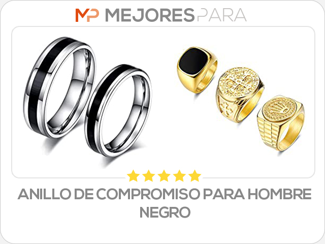 anillo de compromiso para hombre negro