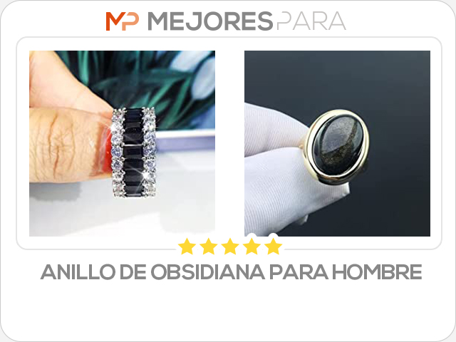 anillo de obsidiana para hombre