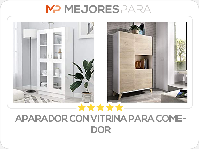 aparador con vitrina para comedor