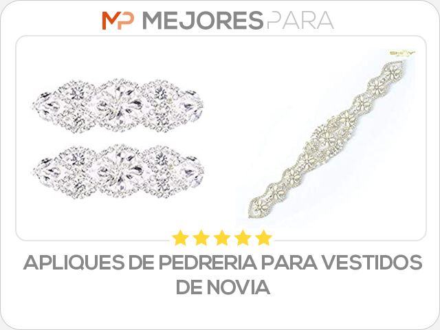 apliques de pedreria para vestidos de novia