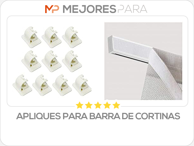 apliques para barra de cortinas