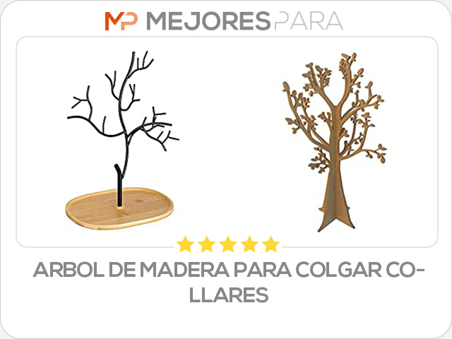 arbol de madera para colgar collares