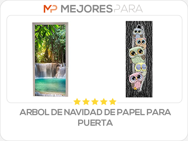 arbol de navidad de papel para puerta