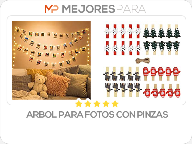 arbol para fotos con pinzas