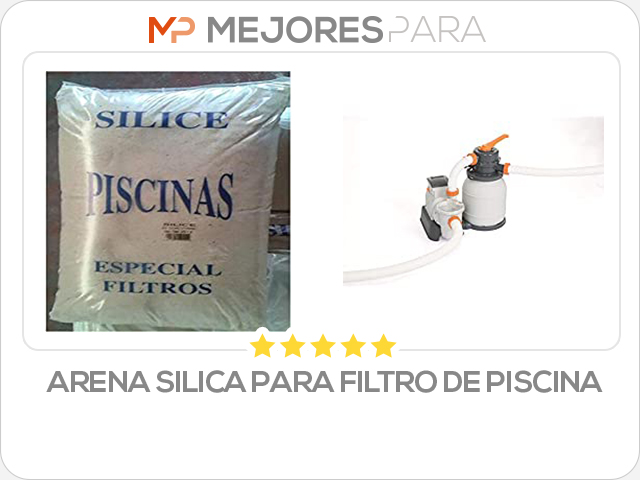 arena silica para filtro de piscina