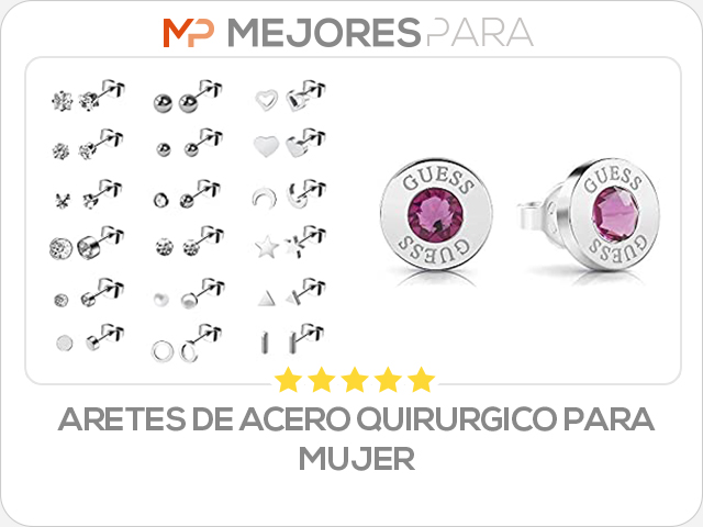 aretes de acero quirurgico para mujer