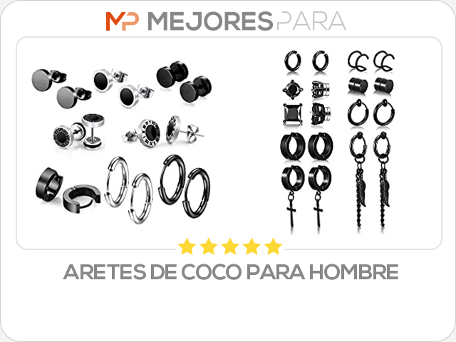 aretes de coco para hombre