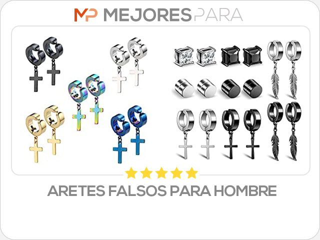 aretes falsos para hombre