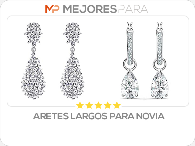 aretes largos para novia