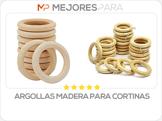 argollas madera para cortinas