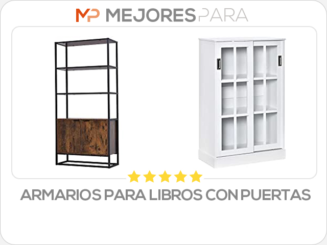 armarios para libros con puertas