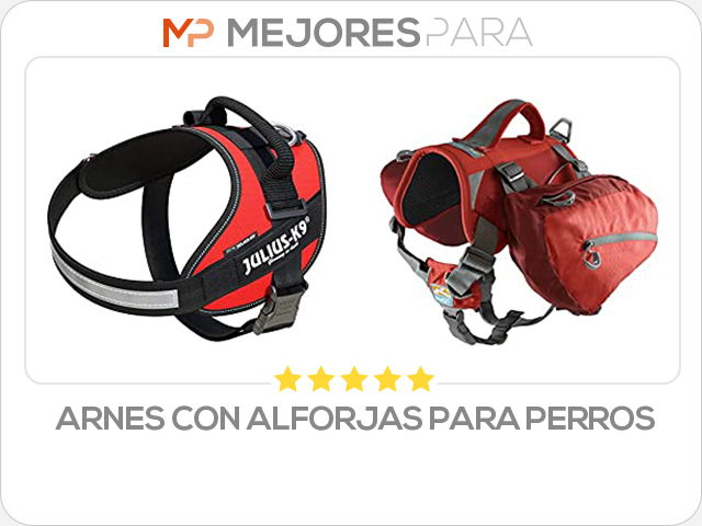 arnes con alforjas para perros