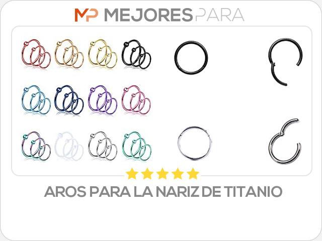 aros para la nariz de titanio