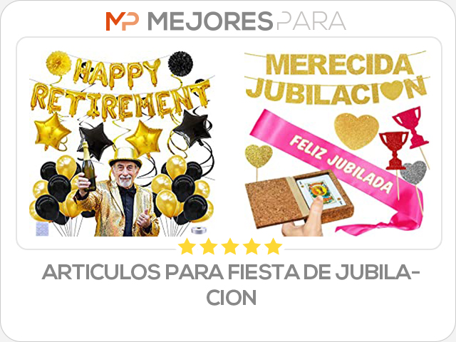 articulos para fiesta de jubilacion