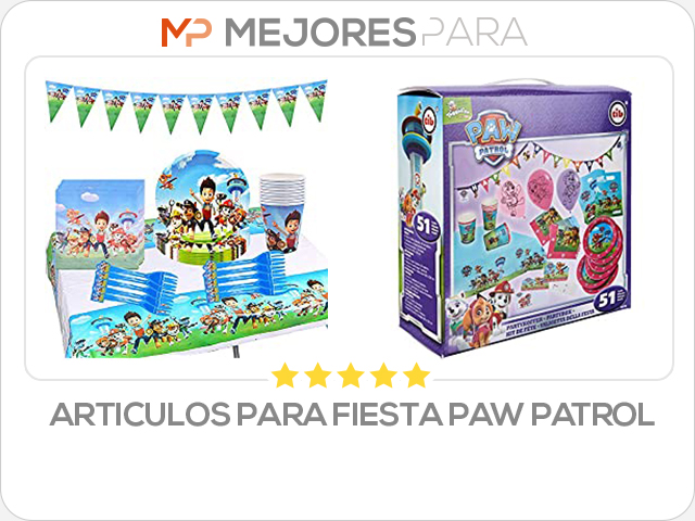 articulos para fiesta paw patrol